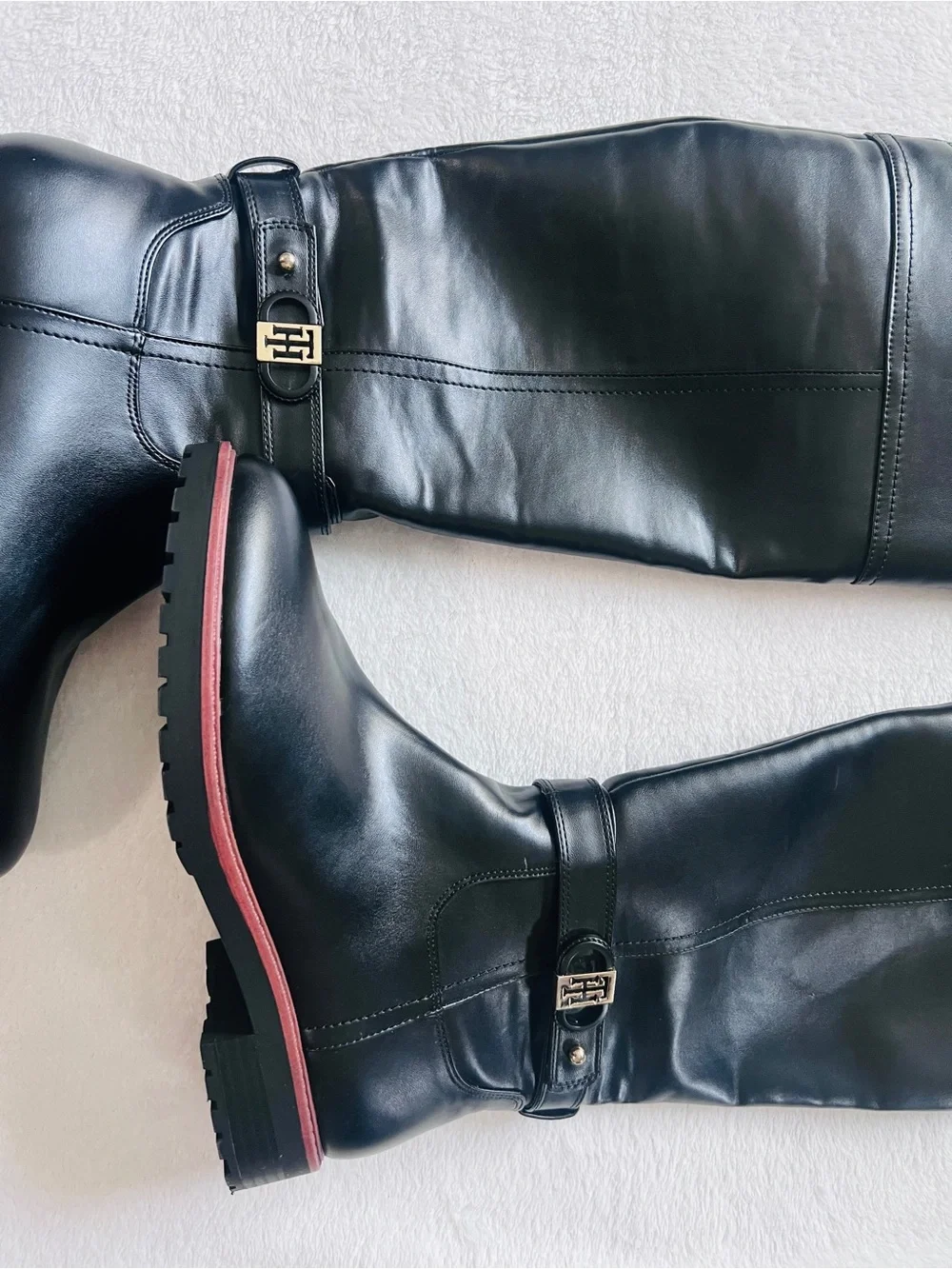 Tommy Hilfiger women Knee-High Riding Boots black NEW size 8